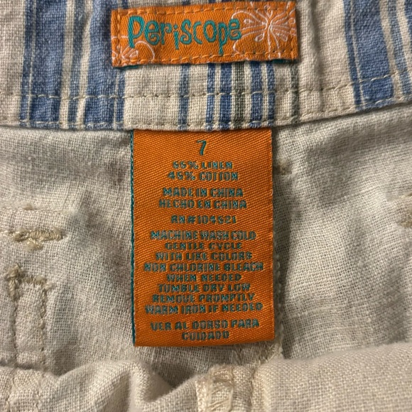 Periscope low rise linen capris size 7 - Picture 4 of 6